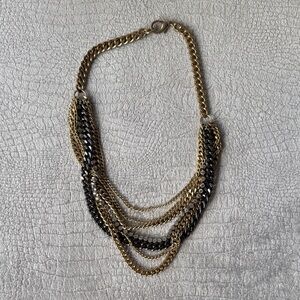 Chunky Multi-Color Metal Chain Necklace